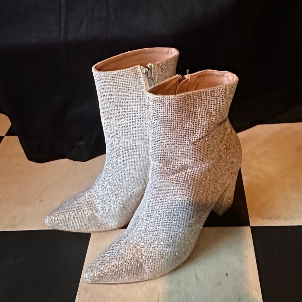 Silver Ankle Boots